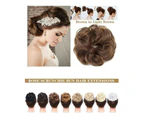 Natural Stunning Curly Hair Extensions Messy Chignon/Bun/Updo Hair Piece – Light coffer brown