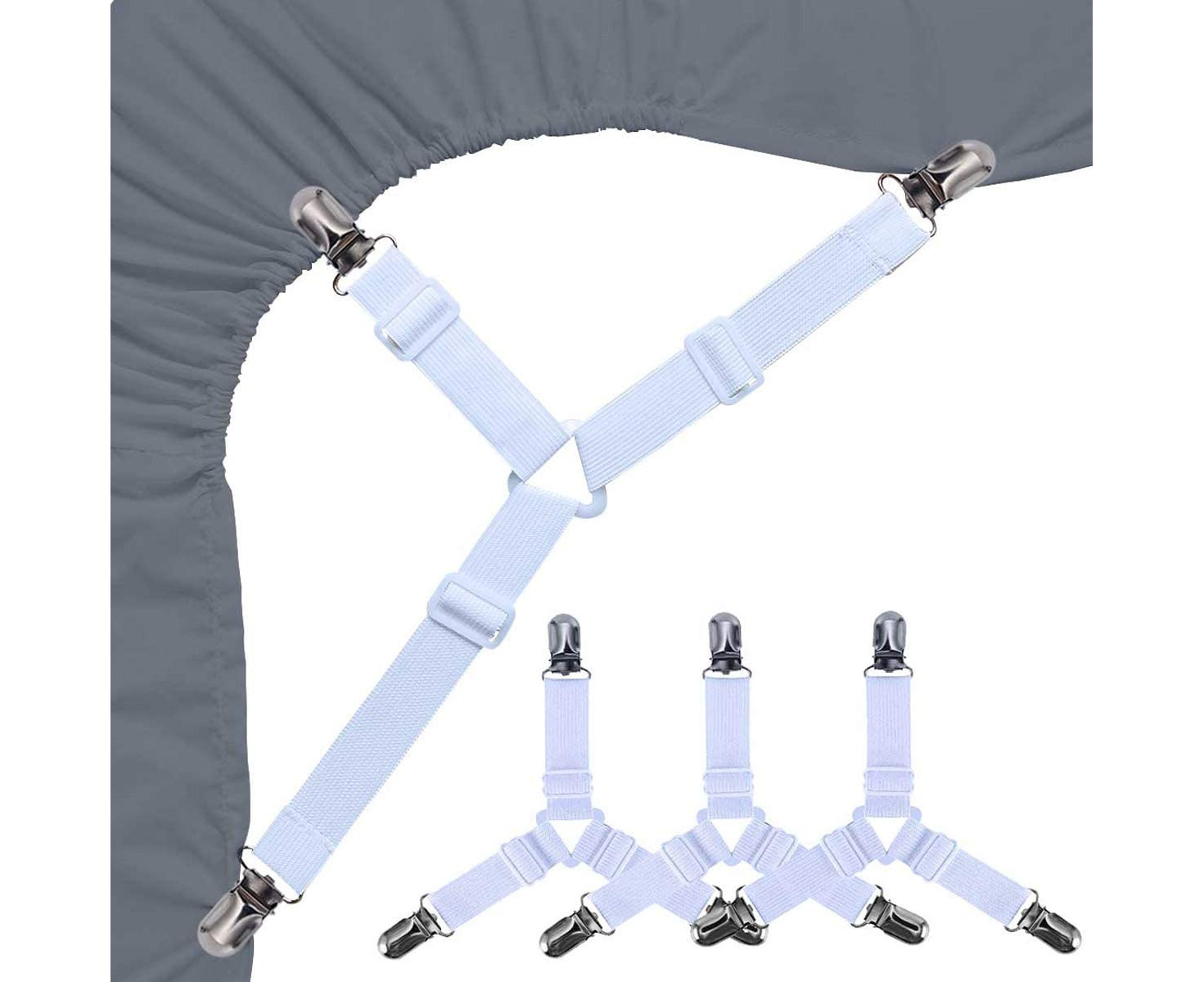 8pcs Bed Suspender Straps Mattress Fastener Holder Triangle Grippers Sheet Clips Accessoires Riemen & bretels Bretels 