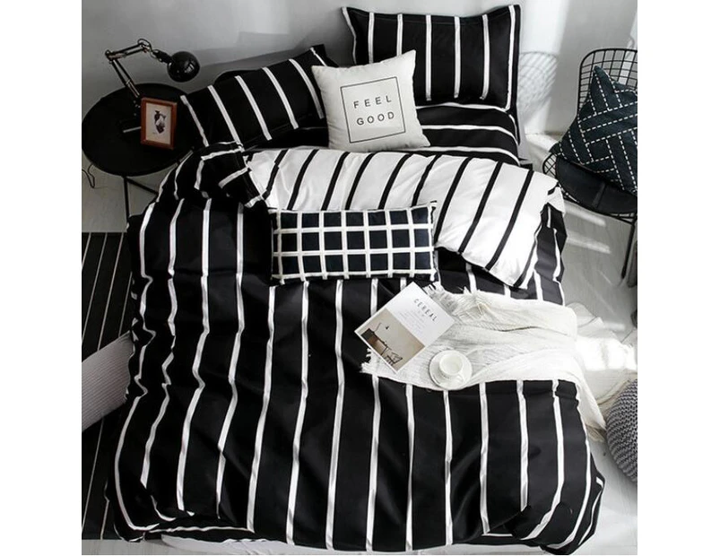 3D Black Stripes 3043 Quilt Cover Set Bedding Set Pillowcases Duvet Cover KING SINGLE DOUBLE QUEEN KING