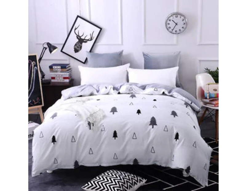 3D Black And White Small Tree 4154 Quilt Cover Set Bedding Set Pillowcases Duvet Cover KING SINGLE DOUBLE QUEEN KING