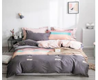 3D Brown Color Stitching 4128 Quilt Cover Set Bedding Set Pillowcases Duvet Cover KING SINGLE DOUBLE QUEEN KING