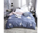 3D Gray Blue Small Lattice Stars 4162 Quilt Cover Set Bedding Set Pillowcases Duvet Cover KING SINGLE DOUBLE QUEEN KING