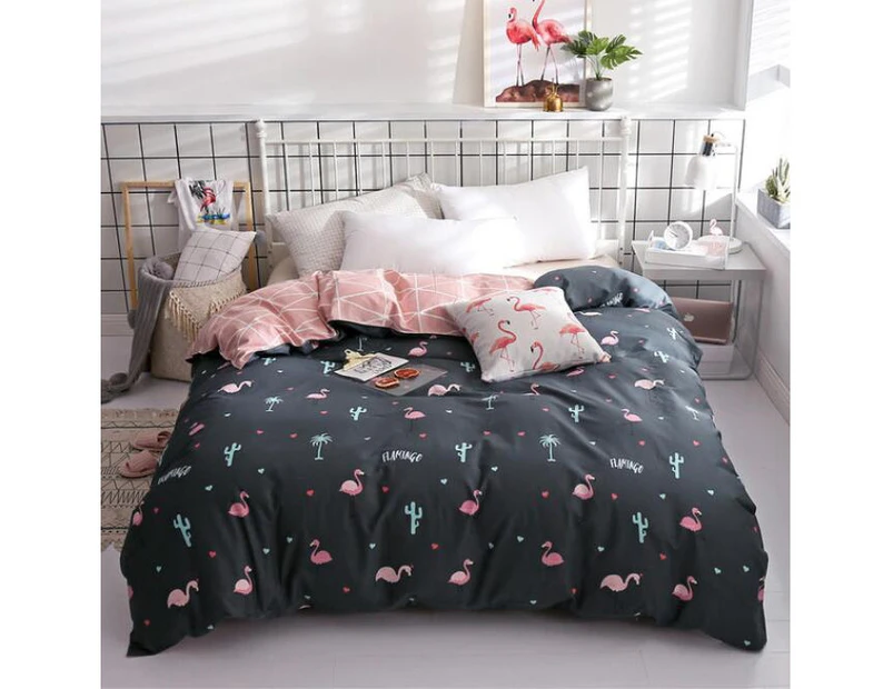 3D Cactus Flamingo 4114 Quilt Cover Set Bedding Set Pillowcases Duvet Cover KING SINGLE DOUBLE QUEEN KING