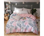 3D Pink Leaves 4116 Quilt Cover Set Bedding Set Pillowcases Duvet Cover KING SINGLE DOUBLE QUEEN KING