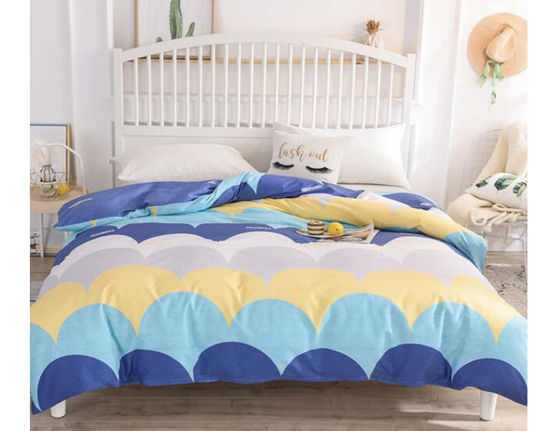 3D Yellow And Blue Wave Stitching 4104 Quilt Cover Set Bedding Set Pillowcases Duvet Cover KING SINGLE DOUBLE QUEEN KING