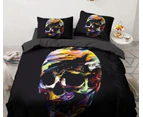 3D Skull 9090 Quilt Cover Set Bedding Set Pillowcases Duvet Cover KING SINGLE DOUBLE QUEEN KING
