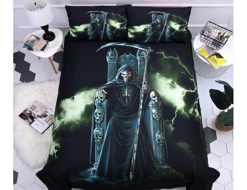 3D Skeleton King 9017 Quilt Cover Set Bedding Set Pillowcases Duvet Cover KING SINGLE DOUBLE QUEEN KING