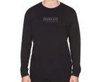 Hurley Men's Boxed Logo Cotton Jersey Long Sleeve Top - Black
