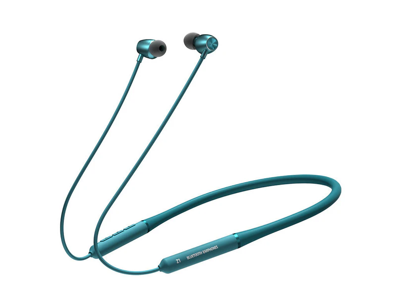 Neckband True Wireless Bluetooth Earphones Sports Magnetic With Mic-Green
