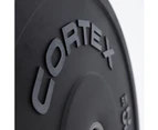 CORTEX 25kg Black Series V2 50mm Rubber Olympic Bumper Plate (Pair)