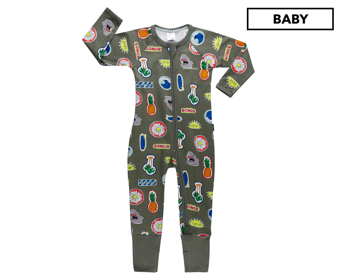 Bonds Baby Zip Wondersuit - Summer Fun Dinosaur