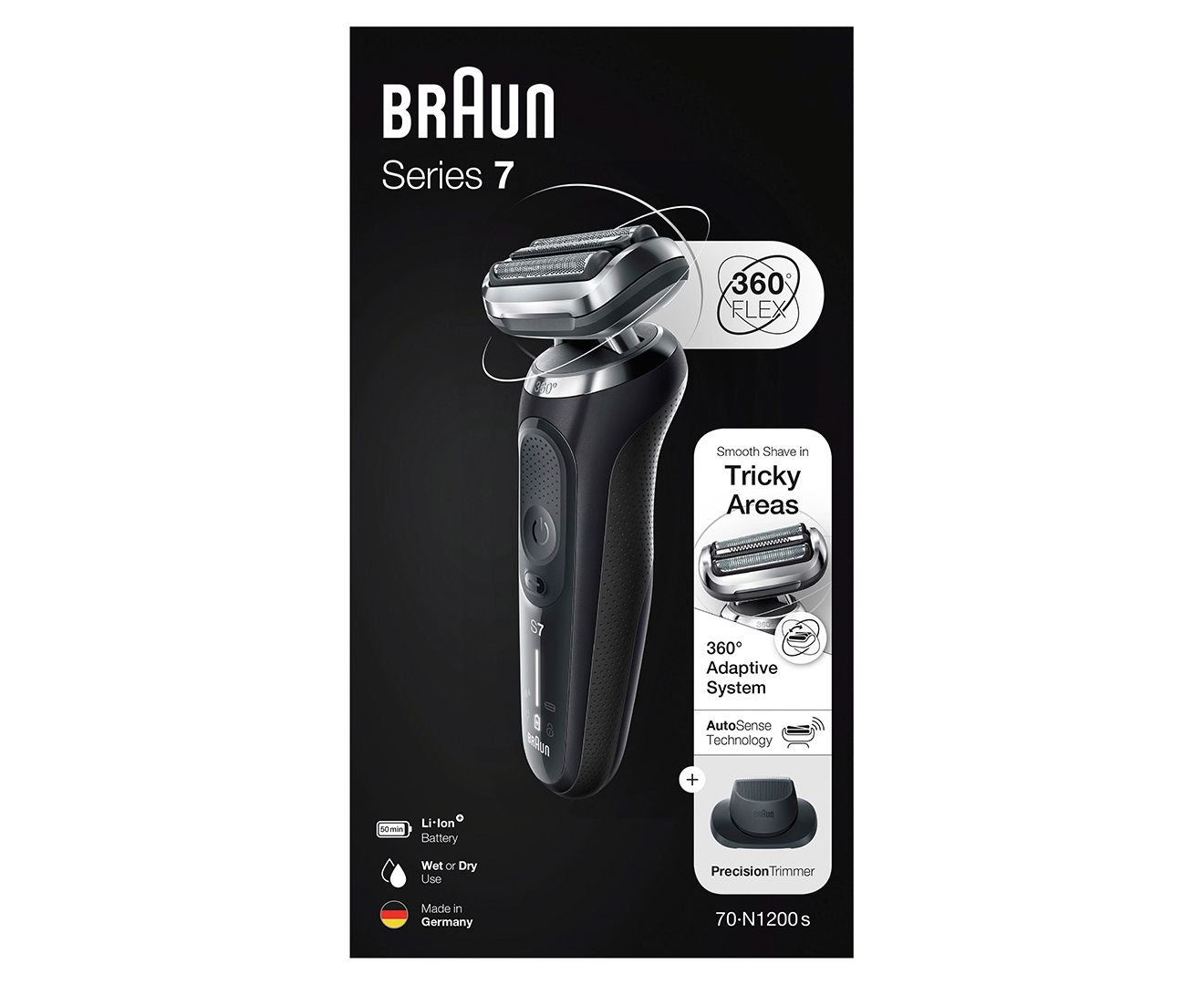 Braun Series 7 Wet & Dry Shaver with Precision Trimmer Head