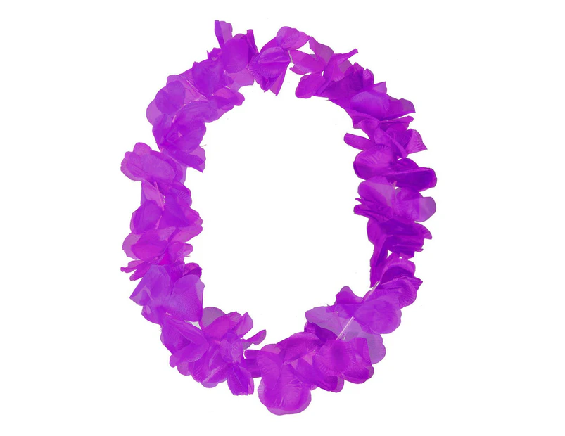 Large Purple Hawaiian Flower Lei Costume Accessory