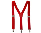Stretchy Red Adjustable Costume Suspenders