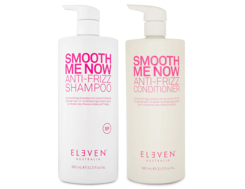 Eleven Smooth Me Now Anti Frizz Shampoo & Conditioner Duo 960mL
