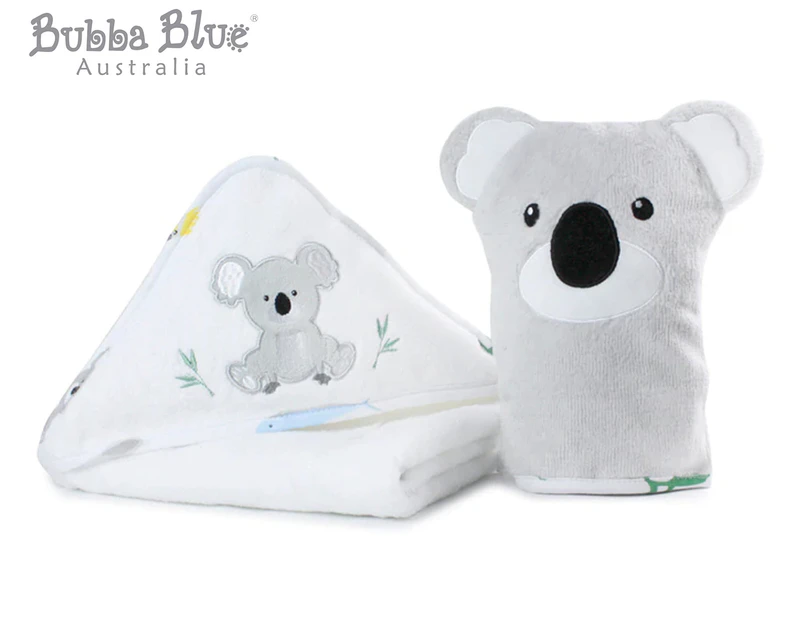 Bubba Blue Koala Hooded Towel & Bath Mitt