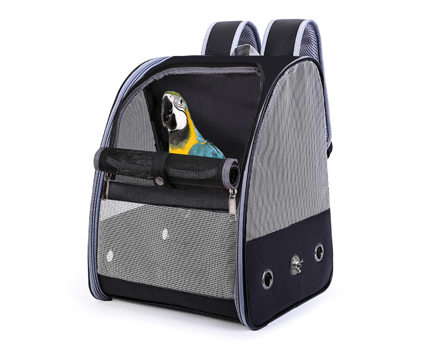 Black 5-6KG Bird Parrot Pet Carrier Backpack Breathable Travel Bag Cage Outdoor