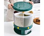 Household Rice Dispenser Dry Grain Storage Container Tank 6-Grid Rotating