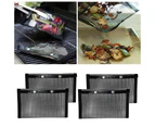 4 pieces Black BBQ Grill Mesh Bag Non-stick Mesh Grilling Bag for cooking in
