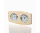 1x Wood Grain Sauna Thermometer Hygrometer 2 In 1 Sauna Room Equipment