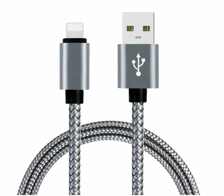 1M 2M 3M Fast Charge Lightning to USB Charger Cord & Data Sync Cable For Apple iPhone iPad - Black/Grey