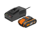 WORX 20V POWERSHARE 2.0Ah MAX Lithium-ion Battery & Charger Kit - WA3601