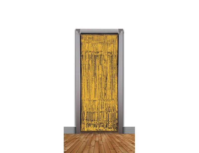 Doorway Curtain Gold Tinsel 240x94cm Party Goods Unisex