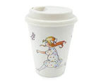 Young Spirit Alice in Wonderland Reusable Bamboo Coffee Cup - Alice and Cat