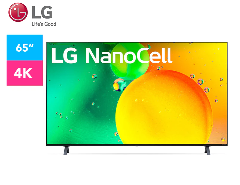 LG 65-Inch Nano75 4K NanoCell Series Ultra HD Smart TV 65NANO75SQA