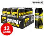 12 x MusclePharm Combat Carbonated RTD Energy Drink Sour Crush 473mL