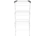 Boxsweden 3-Tier Foldable Clothes Air Drying Rack - White