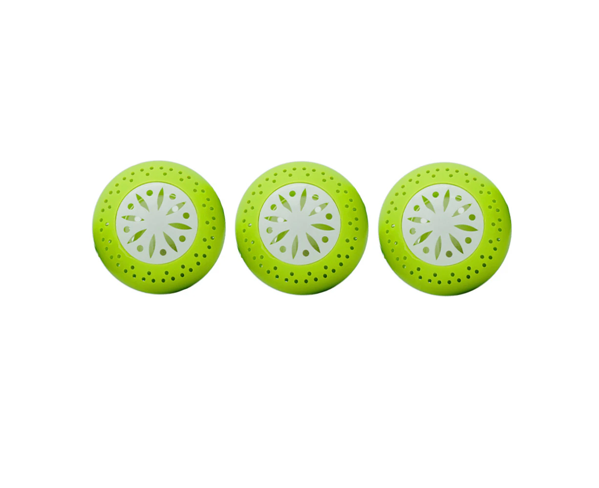 3pc Innobella 6cm Eco Fridge Home Deodoriser Balls Smell/Scent Eliminating Green