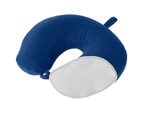 Vistara Travel Neck/Head Shoulder Cushion Soft Memory Foam Pillow Support Blue