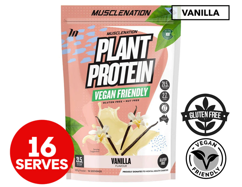 Muscle Nation Plant Protein Vanilla 528g / 16 Serves