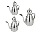 Stainless steel oil cans Drizzly cruet bottle dispenser with drip 0.6L