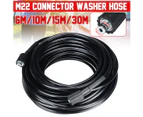 30m 5800 PSI High Pressure Washer Cleaning Hose M22 Connector Watering Replacement Pipe
