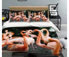 3D Flamingo Group 1947 Quilt Cover Set Bedding Set Pillowcases Duvet Cover KING SINGLE DOUBLE QUEEN KING