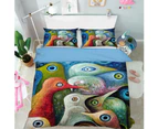3D Colored Wood Bird 088 Quilt Cover Set Bedding Set Pillowcases Duvet Cover KING SINGLE DOUBLE QUEEN KING