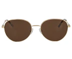 Calvin Klein Women's Round Sunglasses - Gold Tortoise