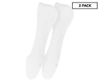 Calvin Klein Women's Cotton No Show Liner Socks 2-Pack - White