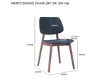 MERCY Dining Chair - Walnut & Grey