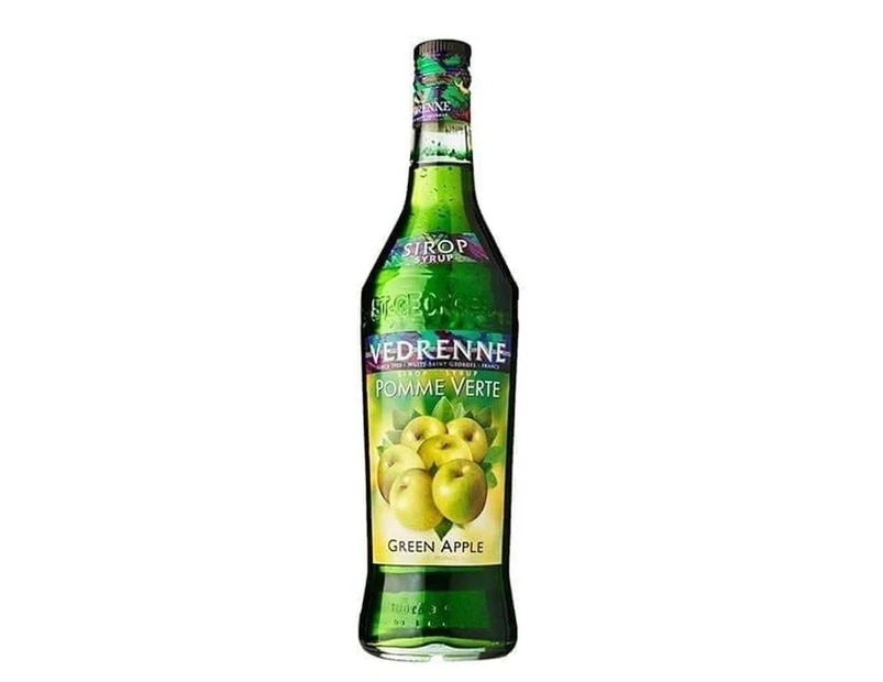 Vedrenne Green Apple Syrup Liqueur 1L - 6 Pack