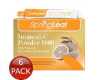 6 x Springleaf Immuni-C Powder 1000 W/ Zinc Citrus Bioflavonoids 2G 30 Sachets Drink