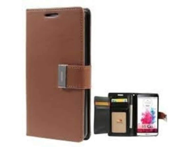 Rich Diary Wallet (Suits Apple Iphone 11 Pro Max) - Brown