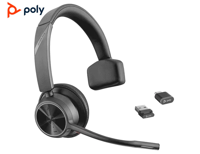Plantronics Poly Voyager 4310 UC Wireless Bluetooth Mono Headset - Grey