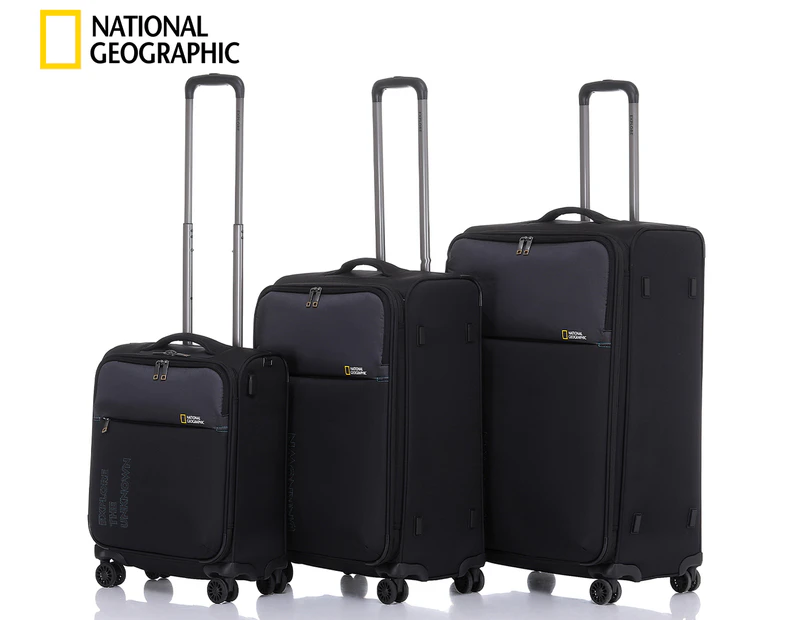 National Geographic 3-Piece Evolution Suitcase Set - Black