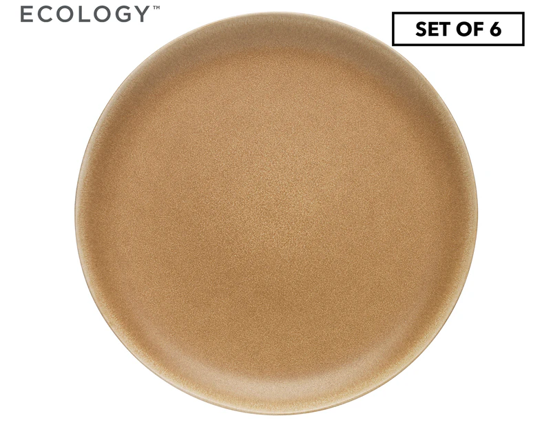 6 x Ecology 21cm Malta Side Plate - Caramel