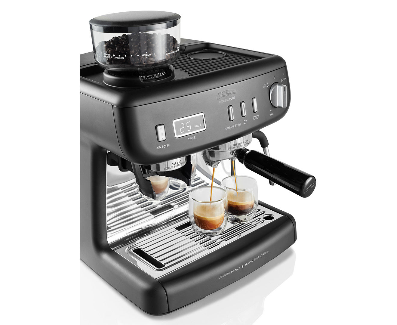 Sunbeam Barista Plus Espresso Machine - Black EMM5400BK | Catch.co.nz