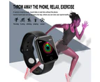 sunwoif Smart Watch Bluetooth Heart Rate Blood Pressure Sport Fitness Tracker Pedometer - Black