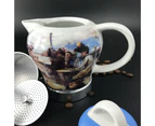 Vintage Porcelain Ceramic Italian Stove Top Espresso Coffee Maker 3-4Cups 200ml - Fairy
